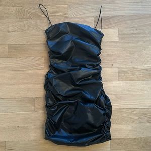 By Egreis Mini Black leather dress